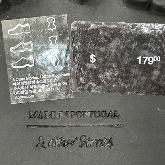 & Other Stories Platform Leather Croc Oxfords - Picture 12 of 16